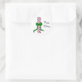 Peppermint Sticks Ronde Sticker (Tas)