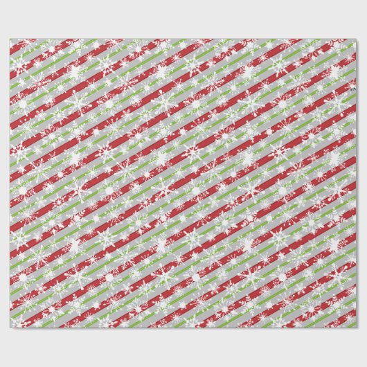 Peppermint strepen, gepersonaliseerd verpakkingspa cadeaupapier (Vlak)