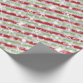 Peppermint strepen, gepersonaliseerd verpakkingspa cadeaupapier (Hoek)