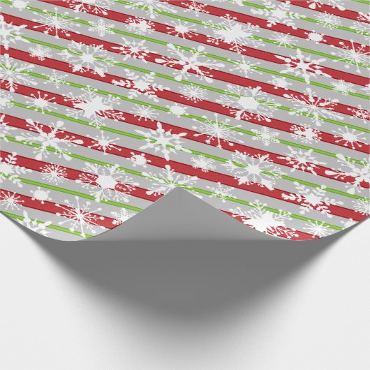 Peppermint strepen, gepersonaliseerd verpakkingspa cadeaupapier (Hoek)