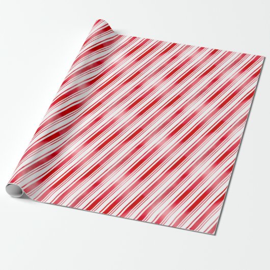 Peppermint Stripe Cadeaupapier (Uitgerold)
