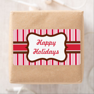 Peppermint Stripe Gift-Label kerstlabels Etiket