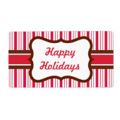 Peppermint Stripe Gift-Label kerstlabels Etiket (Voorkant)
