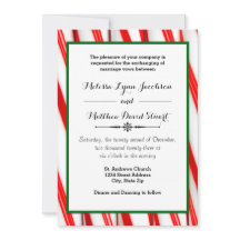 Peppermint Stripe Kerstmis - Uitnodiging voor de b