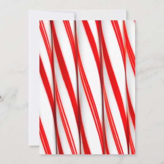 Peppermint Stripe Kerstmis - Uitnodiging voor de b (Achterkant)