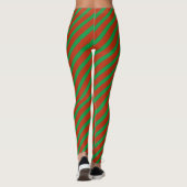 Peppermint Stripe met kerstboom achteraan Leggings (Achterkant)