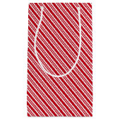 Peppermint Stripe Red and White Classic Christmas Klein Cadeauzakje (Voorkant)