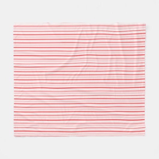 Peppermint striped Fleece Blanket (Voorkant (Horizontaal))