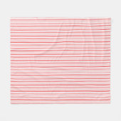 Peppermint striped Fleece Blanket Deken (Voorkant (Horizontaal))