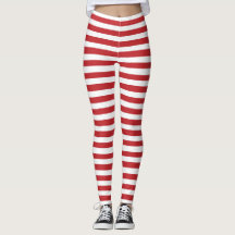 Peppermint Striped Leggings kerstfeestdag