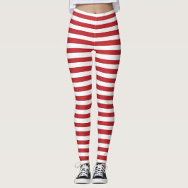 Peppermint Striped Leggings kerstfeestdag
