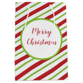 Peppermint stripes Gift Bag Medium Cadeauzakje (Voorkant)