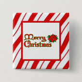 Peppermint Stripes Vierkante Button 5,1 Cm (Voorkant)