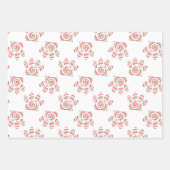 Peppermint Swirl Dog Paw in rood-groen wit Inpakpapier Vel (Voorkant 3)