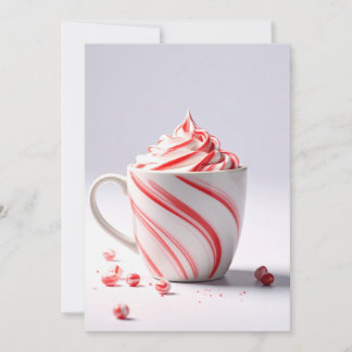Peppermint Swirl Mug-Blank Card Feestdagenkaart