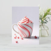Peppermint Swirl Mug-Blank Card Feestdagenkaart (Staand voorkant)