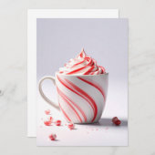 Peppermint Swirl Mug-Blank Card Feestdagenkaart (Voorkant / Achterkant)