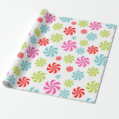 Peppermint Swirl Pattern – Colorful Candy Design Cadeaupapier (Uitgerold)