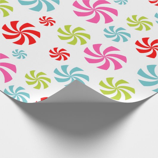 Peppermint Swirl Pattern – Colorful Candy Design Cadeaupapier (Hoek)