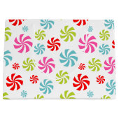 Peppermint Swirl Pattern – Colorful Candy Design Groot Cadeauzakje (Voorkant)