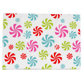 Peppermint Swirl Pattern – Colorful Candy Design Groot Cadeauzakje (Achterkant)