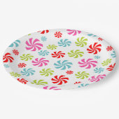 Peppermint Swirl Pattern – Colorful Candy Design Papieren Bordje (Gekanteld)