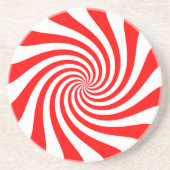 Peppermint Swirl Pattern Zandsteen Onderzetter (Voorkant)