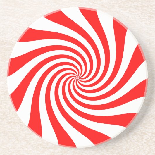 Peppermint Swirl Pattern Zandsteen Onderzetter (Voorkant)