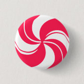 Peppermint Swirl Pin Ronde Button 3,2 Cm (Voorkant)