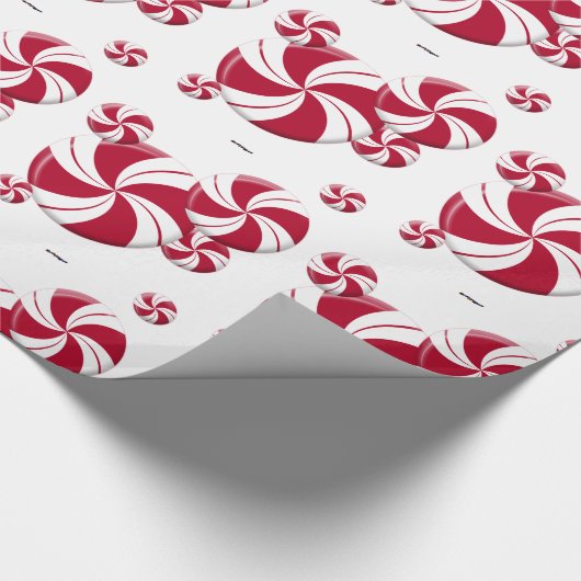 Peppermint Swirl-Snoep Cadeaupapier (Hoek)