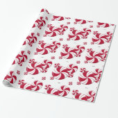 Peppermint Swirl-Snoep Cadeaupapier (Uitgerold)