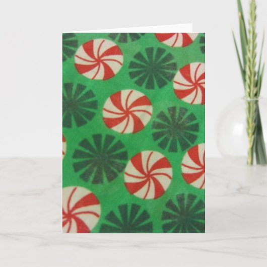 Peppermint Swirl-Snoep Feestdagen Kaart (Voorkant)
