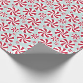 Peppermint Swirl Snoep kerst en feestdag Cadeaupapier (Hoek)