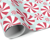 Peppermint Swirl Snoep kerst en feestdag Cadeaupapier (Rol Hoek)