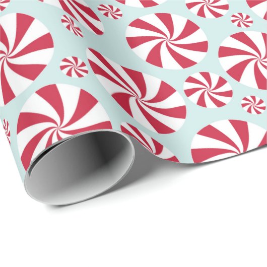 Peppermint Swirl Snoep kerst en feestdag Cadeaupapier (Rol Hoek)