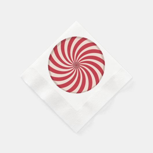 Peppermint Swirl-Snoep Servet (Hoek)