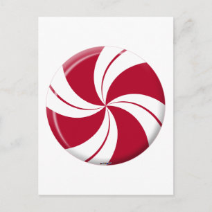 Peppermint Swirl Stripe Snoep Briefkaart