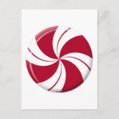 Peppermint Swirl Stripe Snoep Briefkaart (Voorkant)