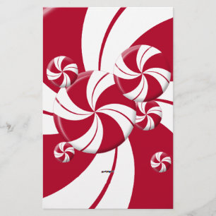 Peppermint Swirl Stripe Snoep Briefpapier