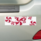 Peppermint Swirl Stripe Snoep Bumpersticker (Op auto)