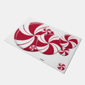 Peppermint Swirl Stripe Snoep Deurmat (Schuin)