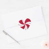 Peppermint Swirl Stripe Snoep Hart Sticker (Envelop)