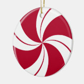 Peppermint Swirl Stripe Snoep Keramisch Ornament (Links)