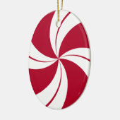 Peppermint Swirl Stripe Snoep Keramisch Ornament (Links)