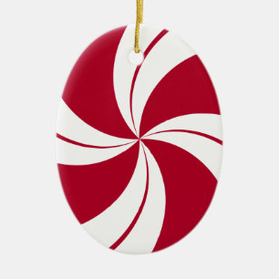 Peppermint Swirl Stripe Snoep Keramisch Ornament