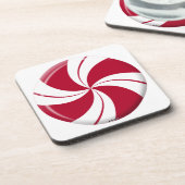 Peppermint Swirl Stripe Snoep Onderzetter (Linkerzijde)