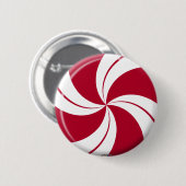 Peppermint Swirl Stripe Snoep Ronde Button 5,7 Cm (Voorkant /achterkant)