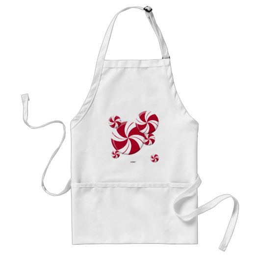 Peppermint Swirl Stripe Snoep Standaard Schort (Voorkant)