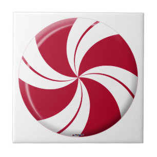 Peppermint Swirl Stripe Snoep Tegeltje