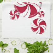 Peppermint Swirl Stripe Snoep Theedoek (Gevouwen)